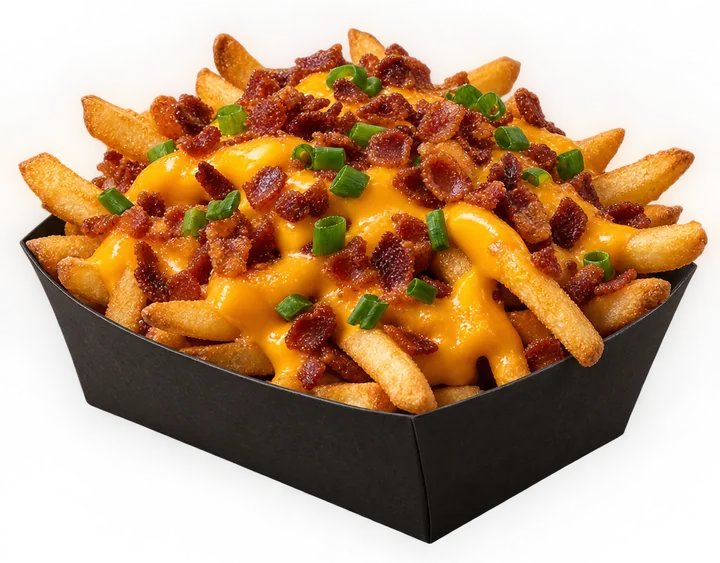 Papas cheddar & bacon, smash burger de Smash King en Luzuriaga